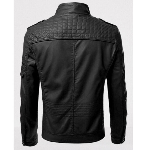 Men's Pure Black Leather Biker Fashion Jacket for Men, Men Leather Outerwear Men's Pure Black Leather Biker Fashion Jacket for Men, Men Leather Outerwear