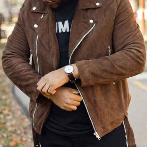 Men Brown Suede Biker Jacket, Brown Moto Jacket, Motorcycle Jacket for Men's Men Brown Suede Biker Jacket, Brown Moto Jacket, Motorcycle Jacket for Men's