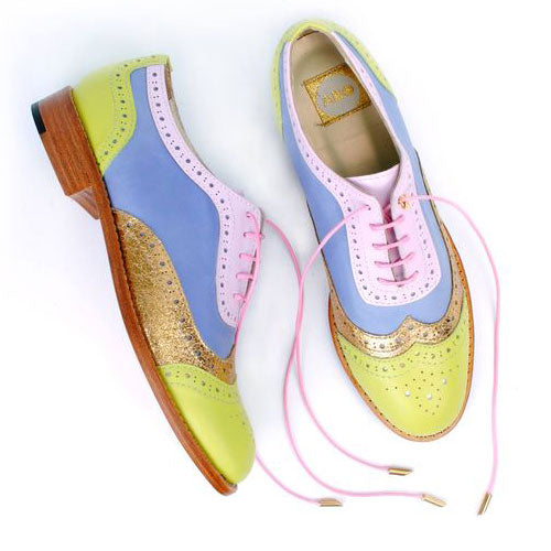 Multi Color Oxford Lace up Wingtip Brogue Shoe Multi Color Oxford Lace up Wingtip Brogue Shoe