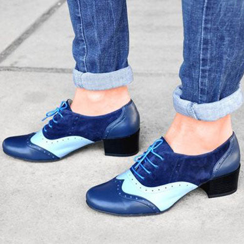 Leather and Suede Oxford Wingtip Shoe Leather and Suede Oxford Wingtip Shoe