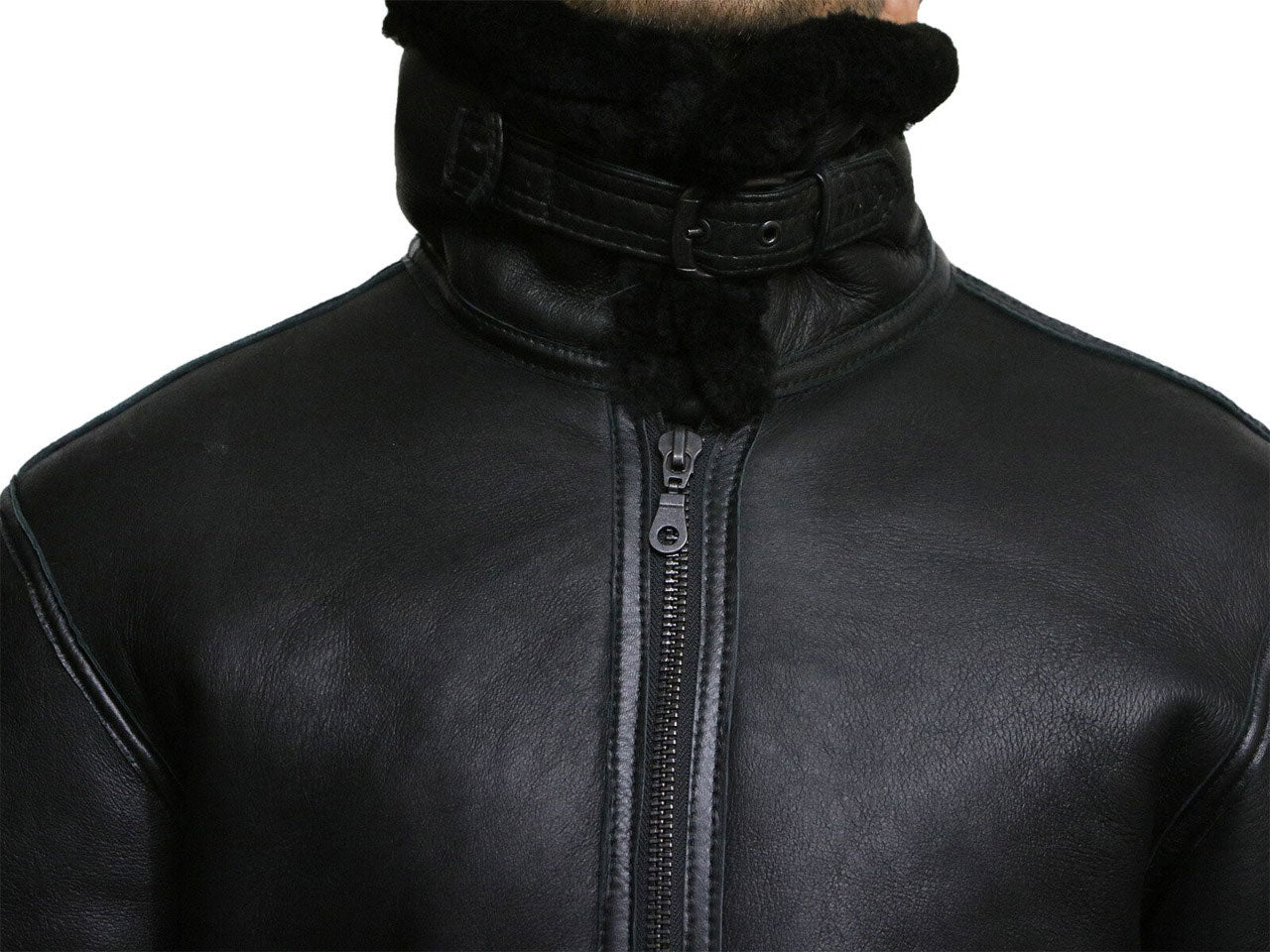Tailor Made Men's Genuine Black Sheepskin Leather Flying Pilot Stylish Jackets Coat Tailor Made Men's Genuine Black Sheepskin Leather Flying Pilot Stylish Jackets Coat
