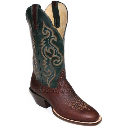 Pure Premium Quality Handmade Men's Black and Brown Leather Western Mexican Cowboy Boots