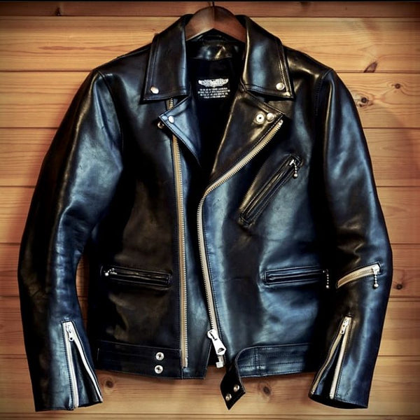 Bespoke Men's Handmade Genuine Black Color Leather Formal Casual Wear Zipper Jacket Men