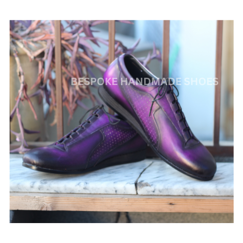 Tailor Made Dress Shoes, Pure Shiny Purple Leather Lace up men Brogue Dress Shoe