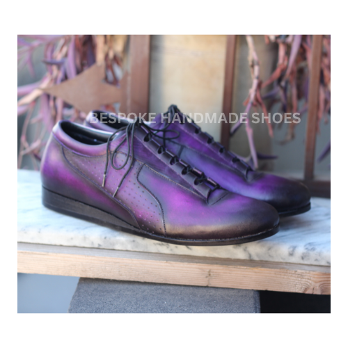 Tailor Made Dress Shoes, Pure Shiny Purple Leather Lace up men Brogue Dress Shoe