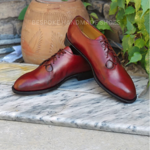 Custom Made New Men's Brown Color Leather Lace Up Casual, Formal Wear Leather Shoes Men