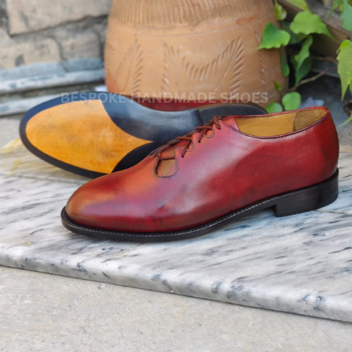 Custom Made New Men's Brown Color Leather Lace Up Casual, Formal Wear Leather Shoes Men
