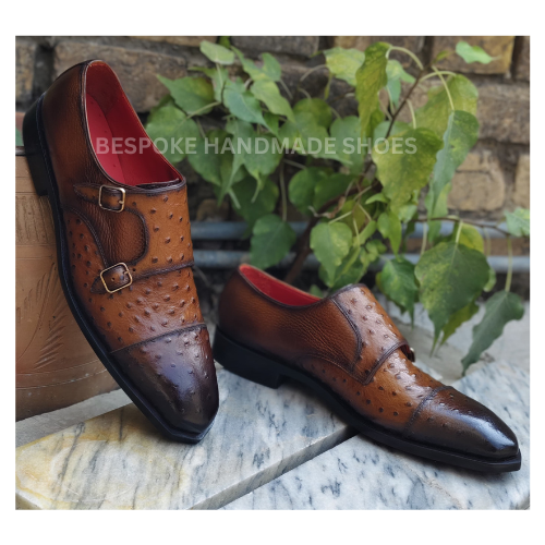 New Custom Made Men's  Brogue Brown Color Leather Lace-Up Customize shoes, Leather sole Wear Dress Men's Shoes For Party and Wedding