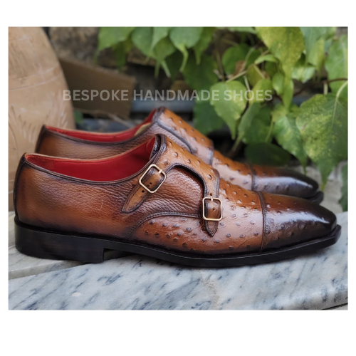 New Custom Made Men's  Brogue Brown Color Leather Lace-Up Customize shoes, Leather sole Wear Dress Men's Shoes For Party and Wedding