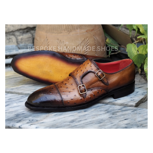 New Custom Made Men's  Brogue Brown Color Leather Lace-Up Customize shoes, Leather sole Wear Dress Men's Shoes For Party and Wedding