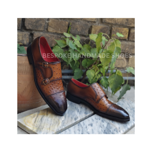 New Custom Made Men's  Brogue Brown Color Leather Lace-Up Customize shoes, Leather sole Wear Dress Men's Shoes For Party and Wedding