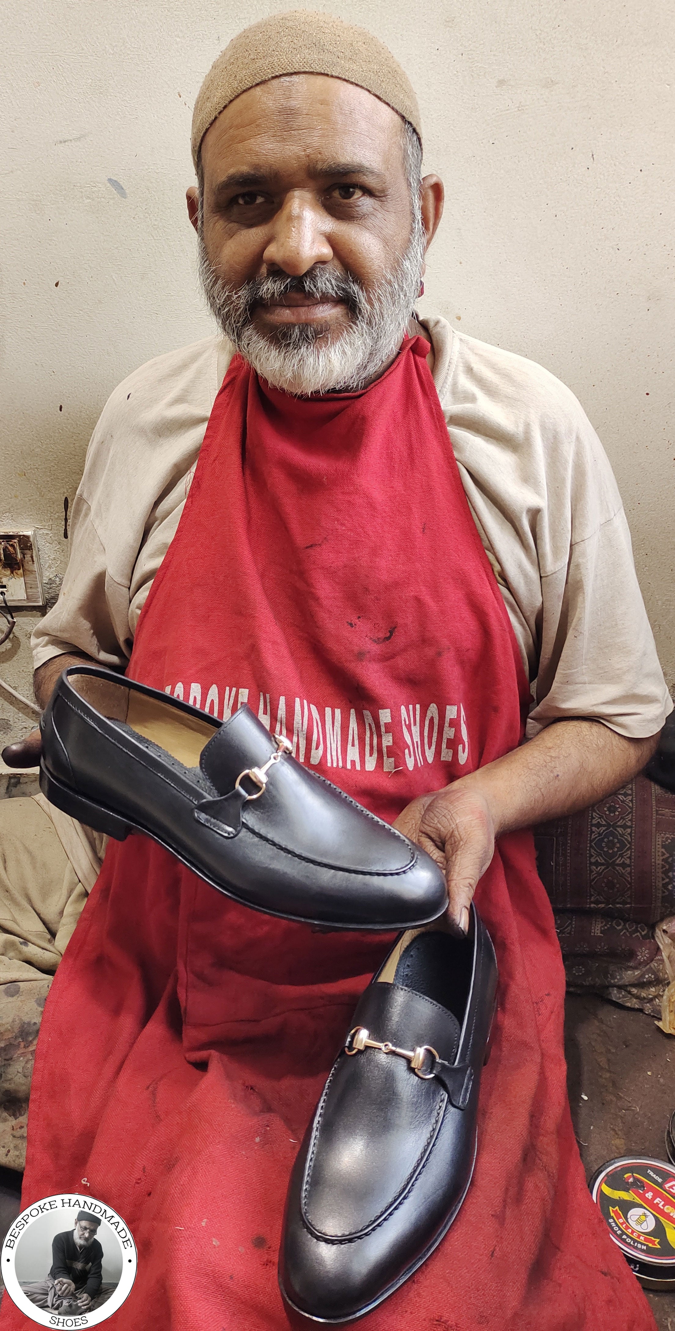 Bespoke Handmade Business Shoe, Black Leather Buckle Loafer Slip on Moccasin Men's Shoes
