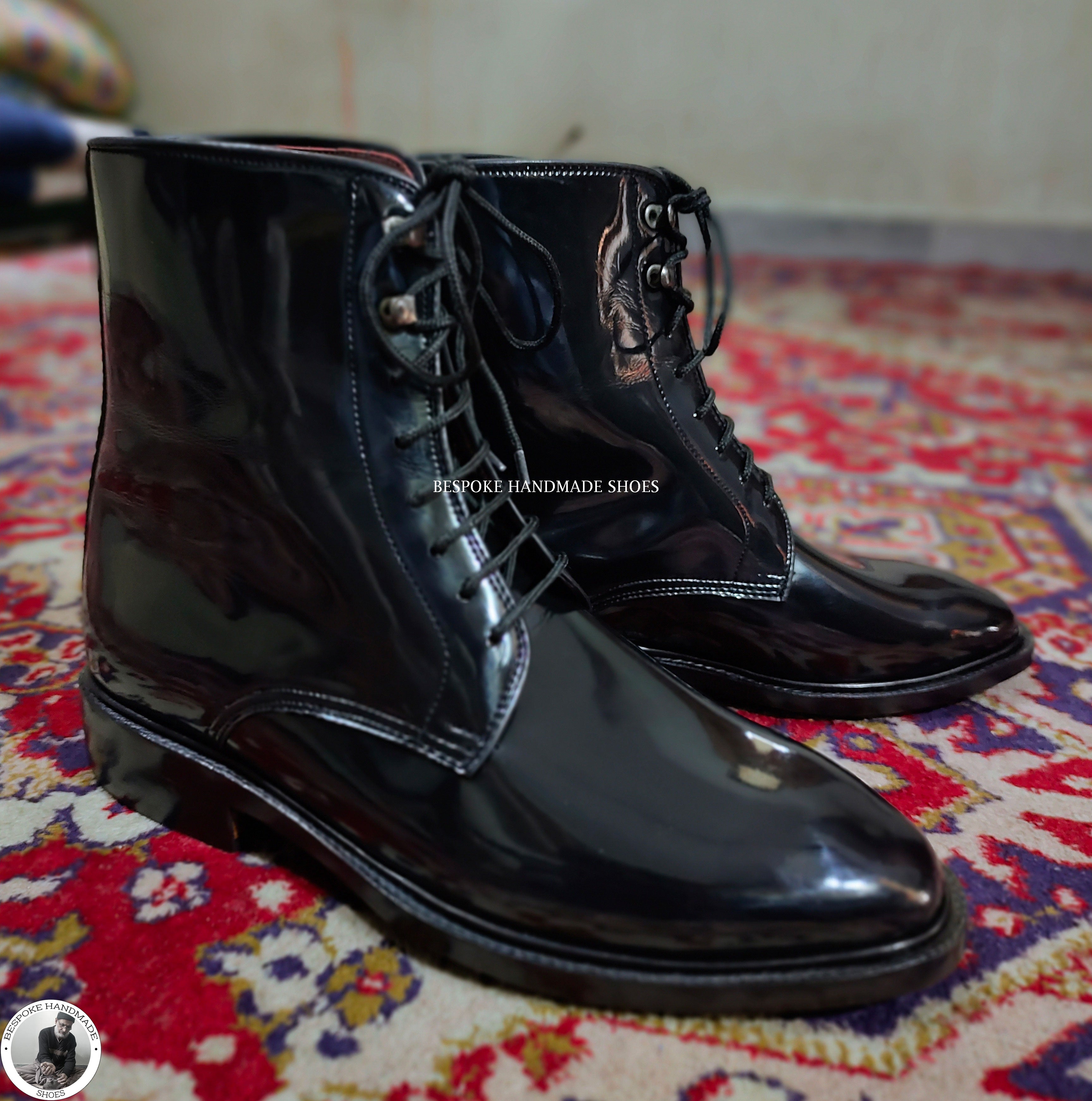 Black Patent Leather High Quality Boot