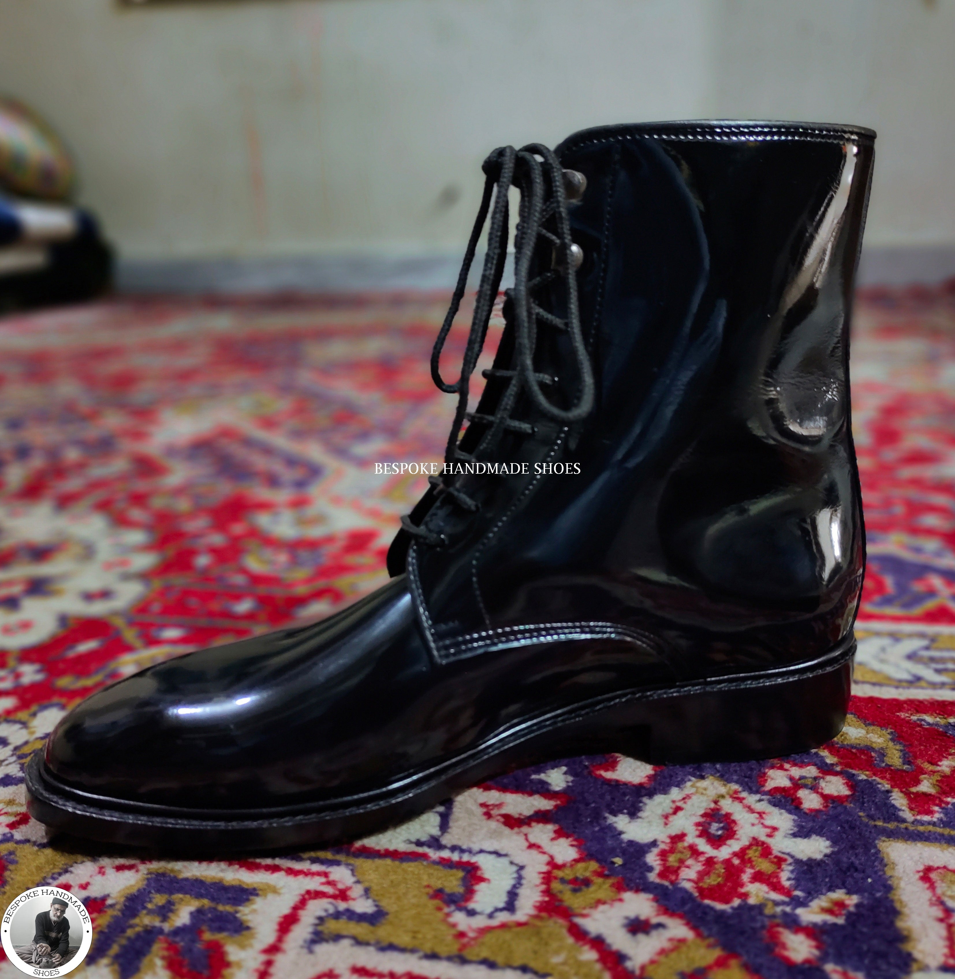 Black Patent Leather High Quality Boot