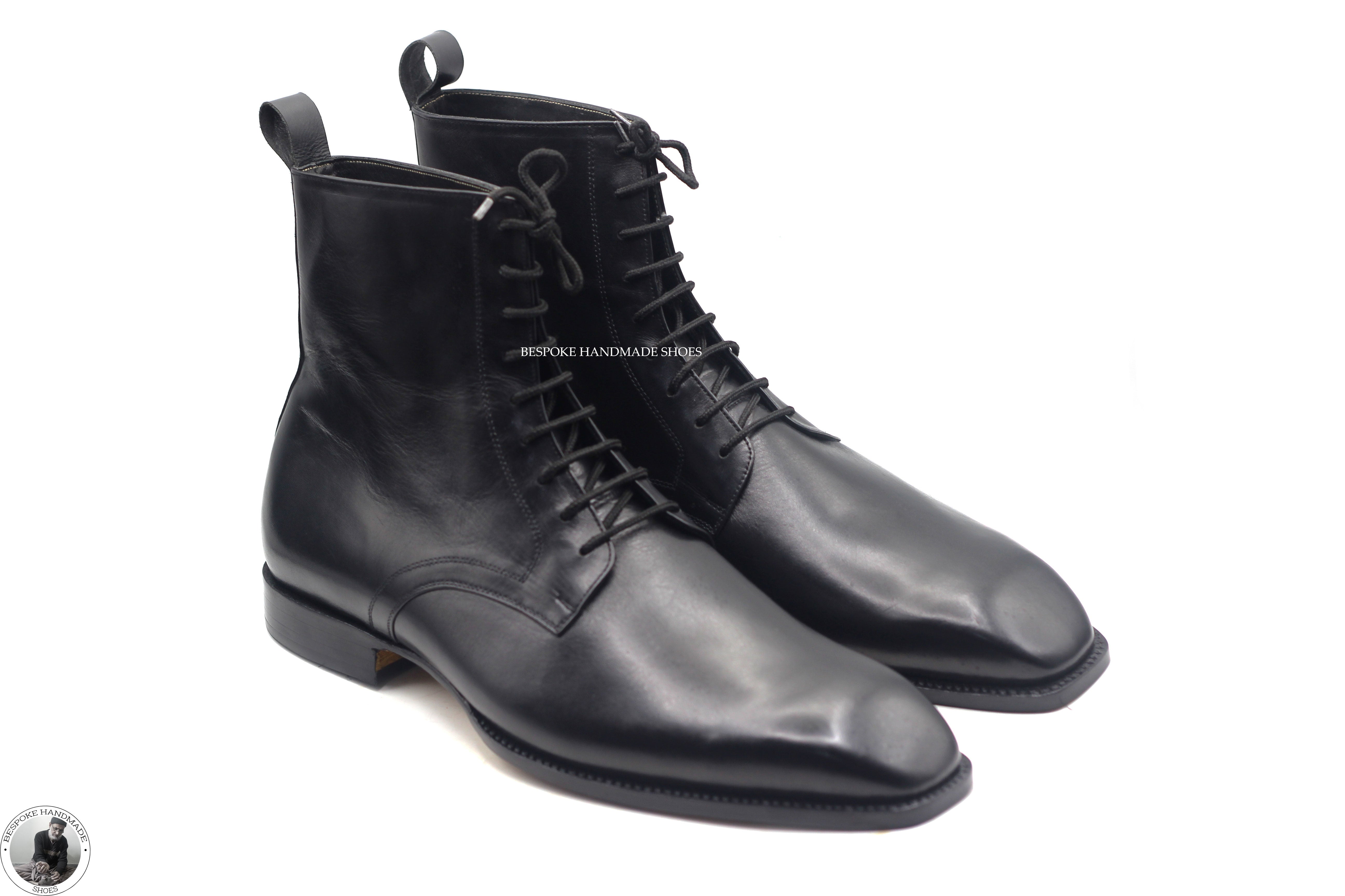 High Ankle Lace Up Derby Whole Cut Boot