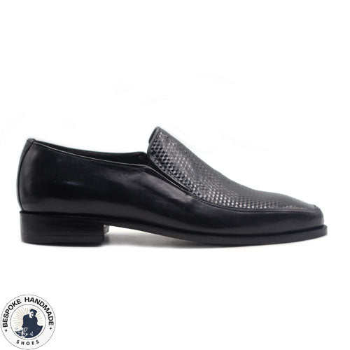 New Men's Handmade Black Crocodile Leather Slip On Mocassin Party Shoes