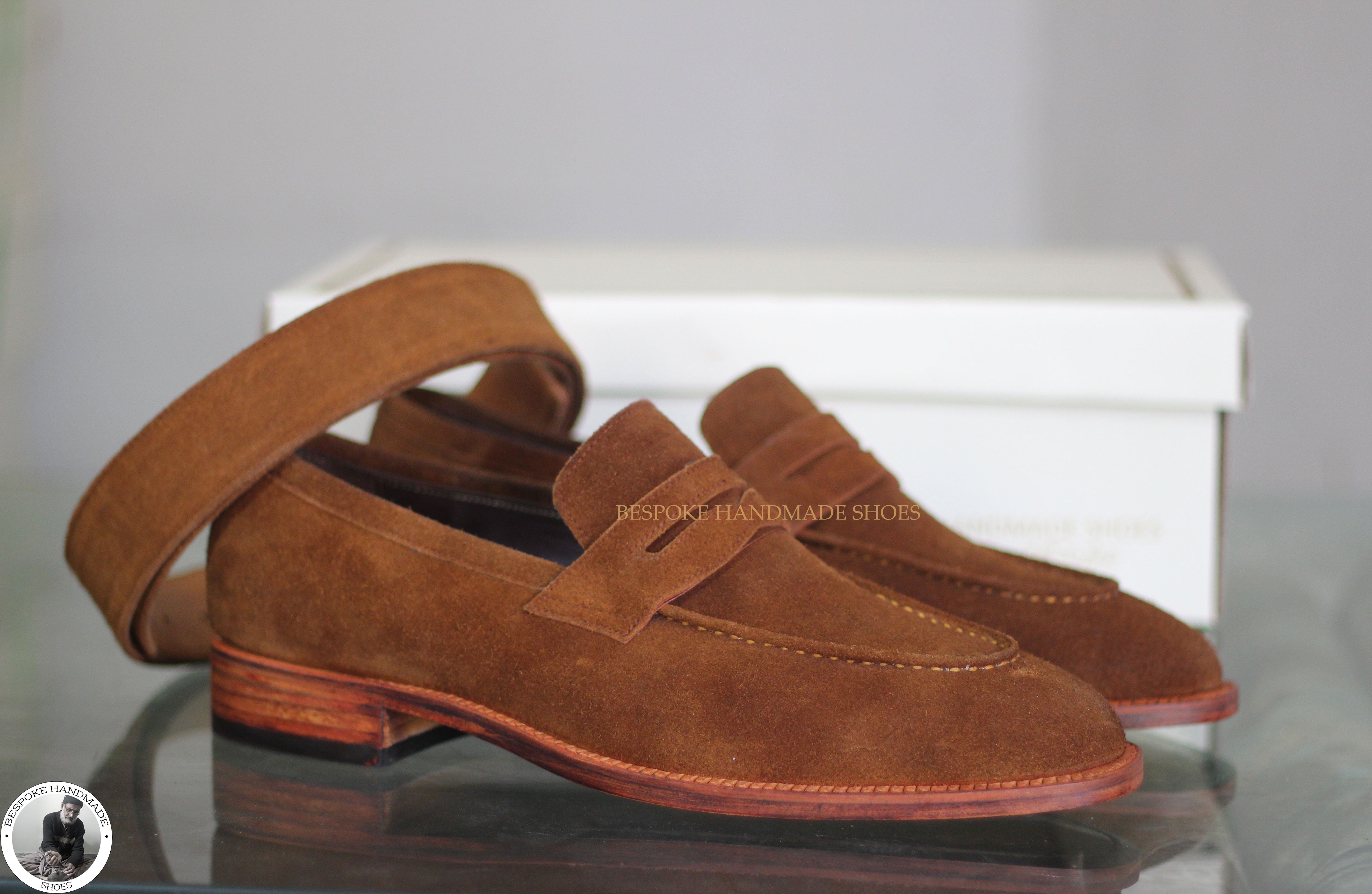 Copy of New Men's Handmade Brown Color Genuine Suede Slip On Moccasin Formal Shoes For Men's