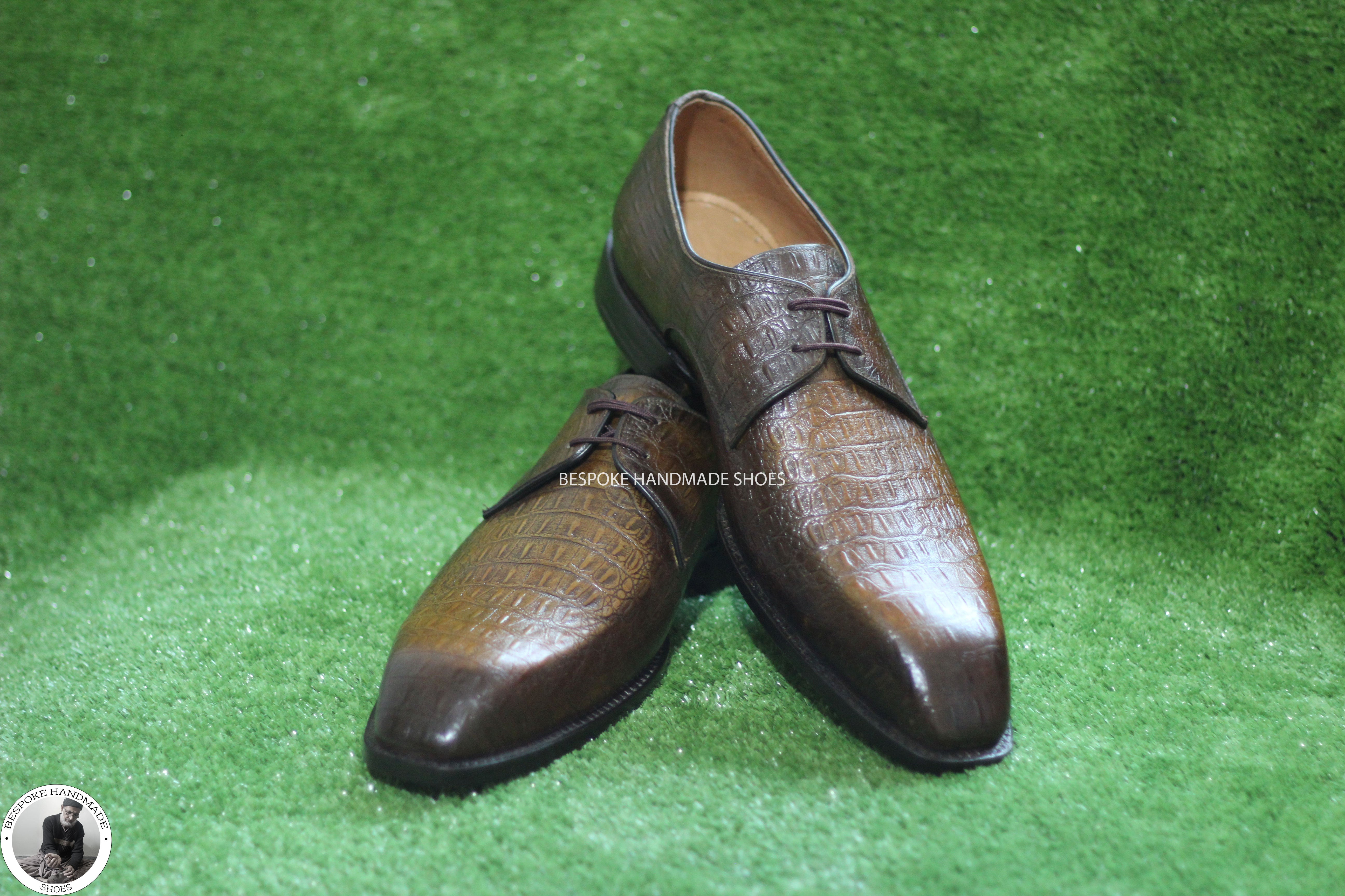 Handmade Men's Two Tone Leather Shoe, Wholecut Derby Lace up Dress / Casual Shoes