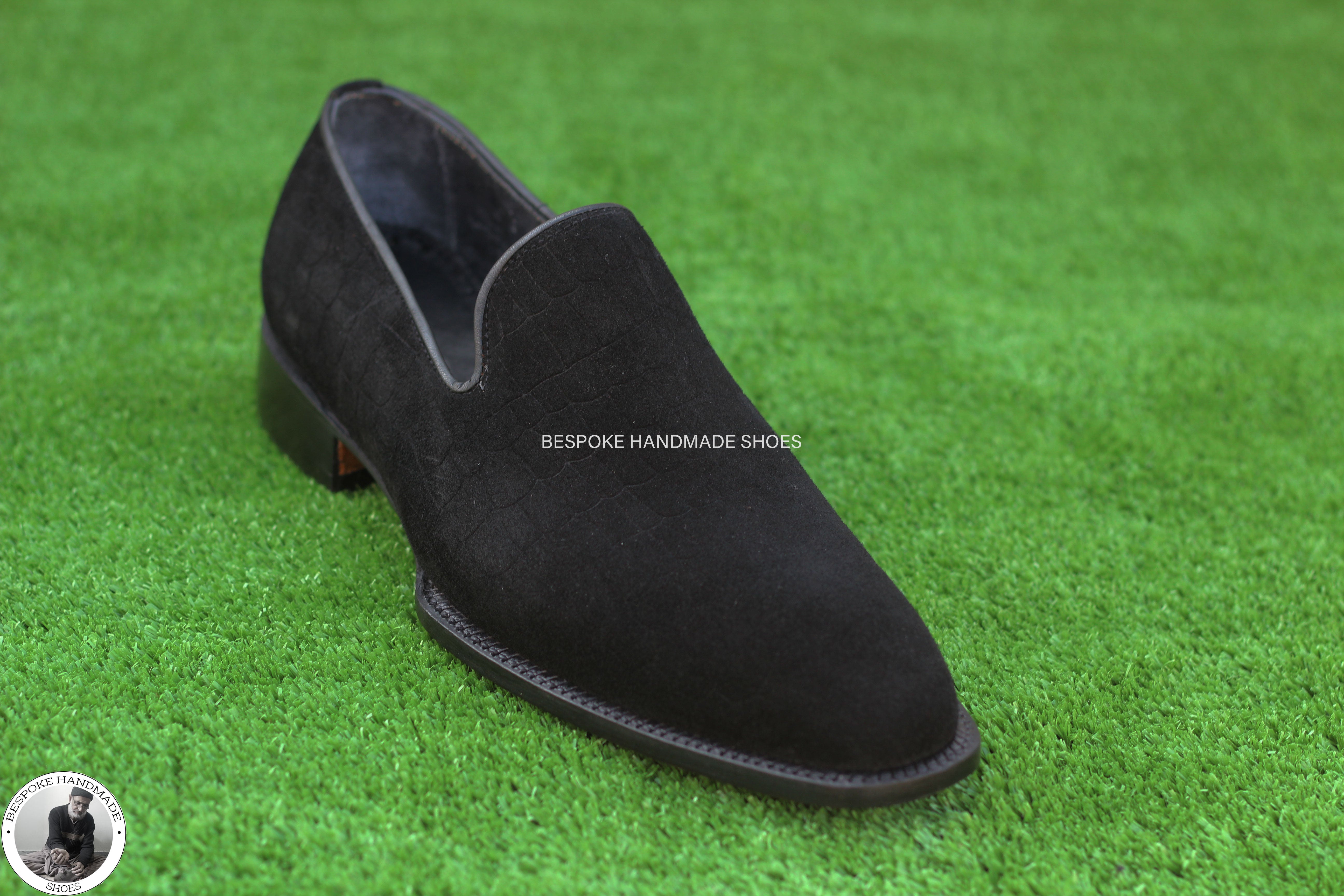 Handmade Men's Black Velvet Loafer Moccasin Dress shoes, Men Top Fashion Formal Shoes