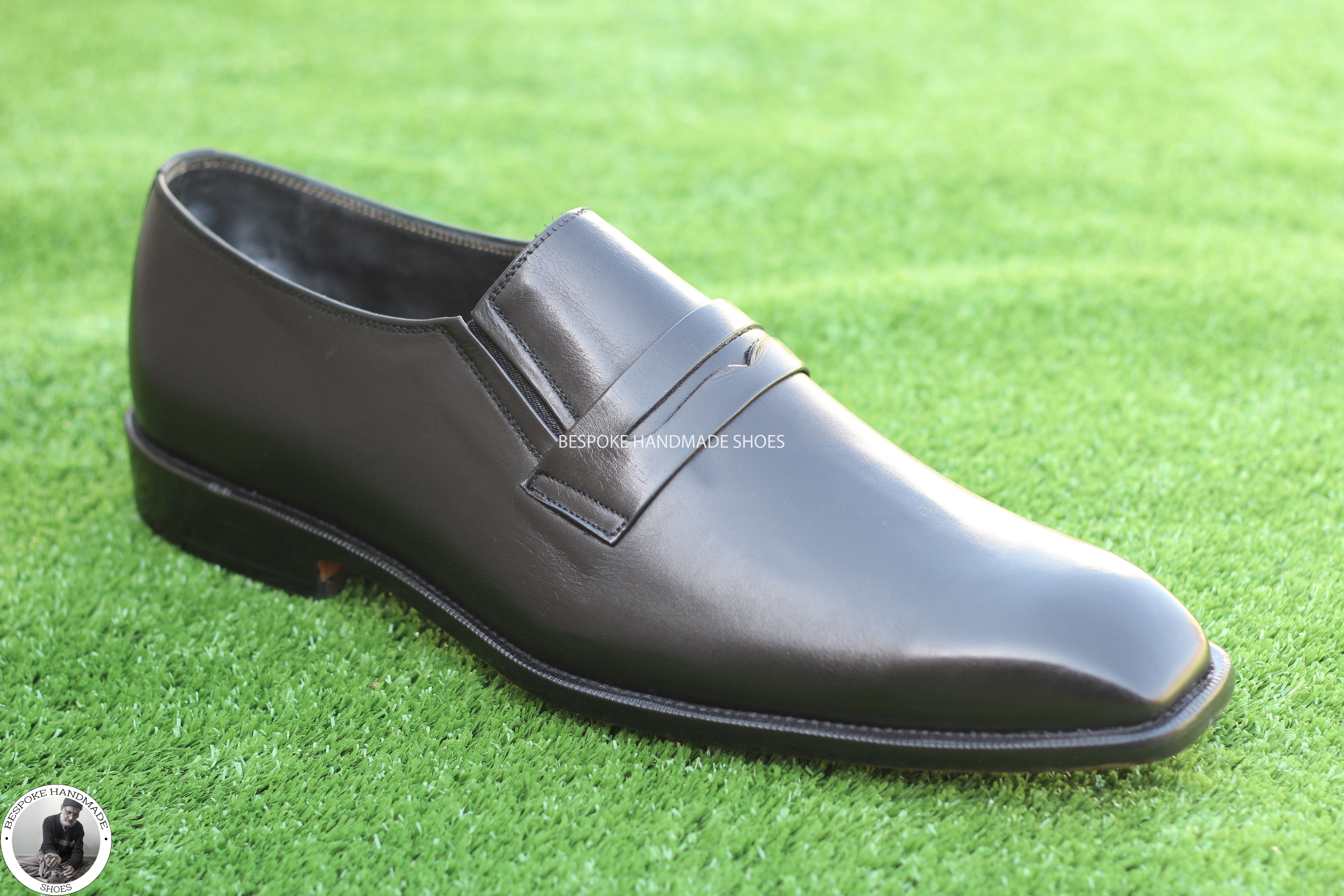 New Men's Handmade Black Whole Cut Loafer Moccasin Dress Party Shoe For Men