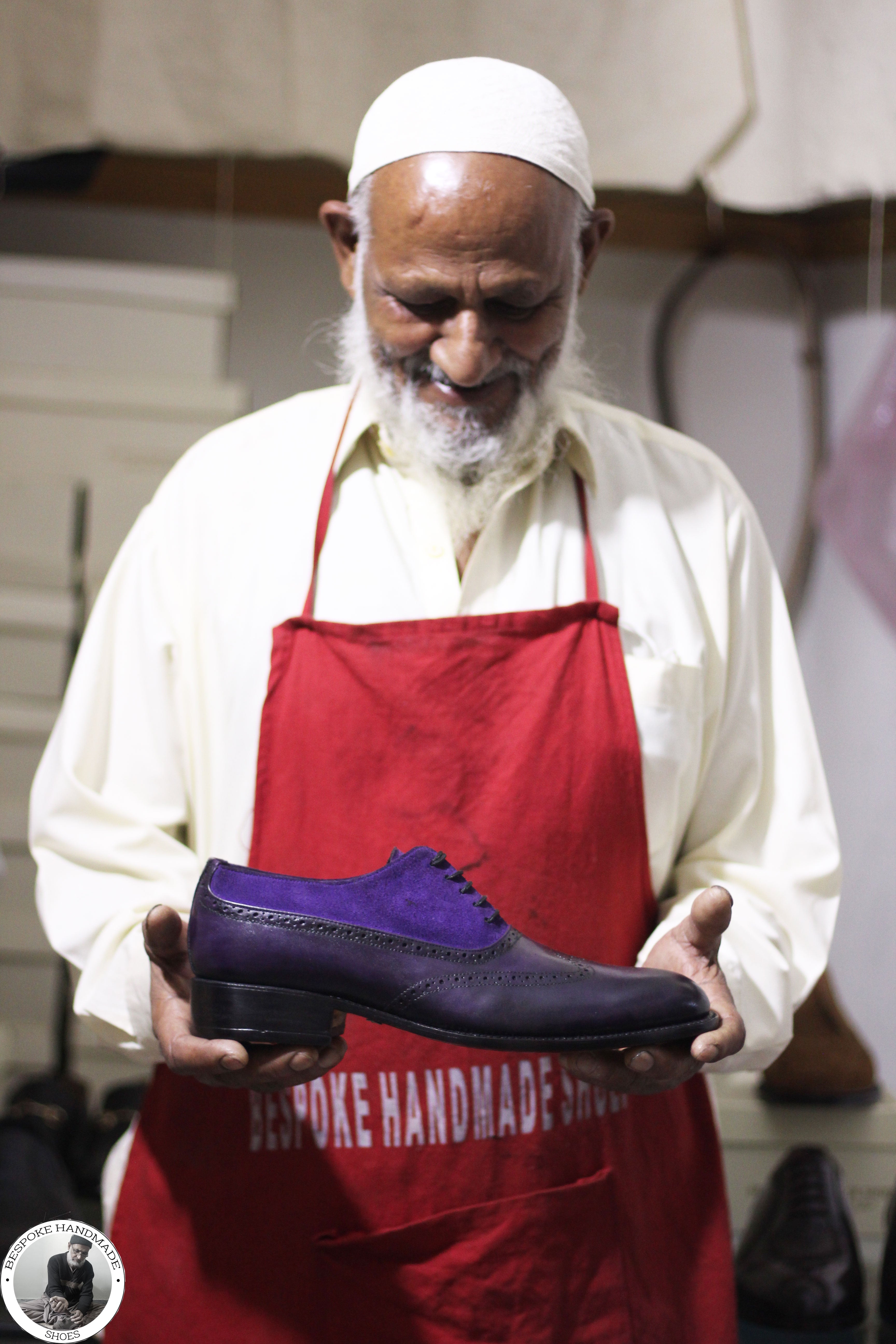 Handmade Men's Purple Leather & Suede Oxford Whole Cut Wingtip Dress shoes, Men Lace Up Shoes