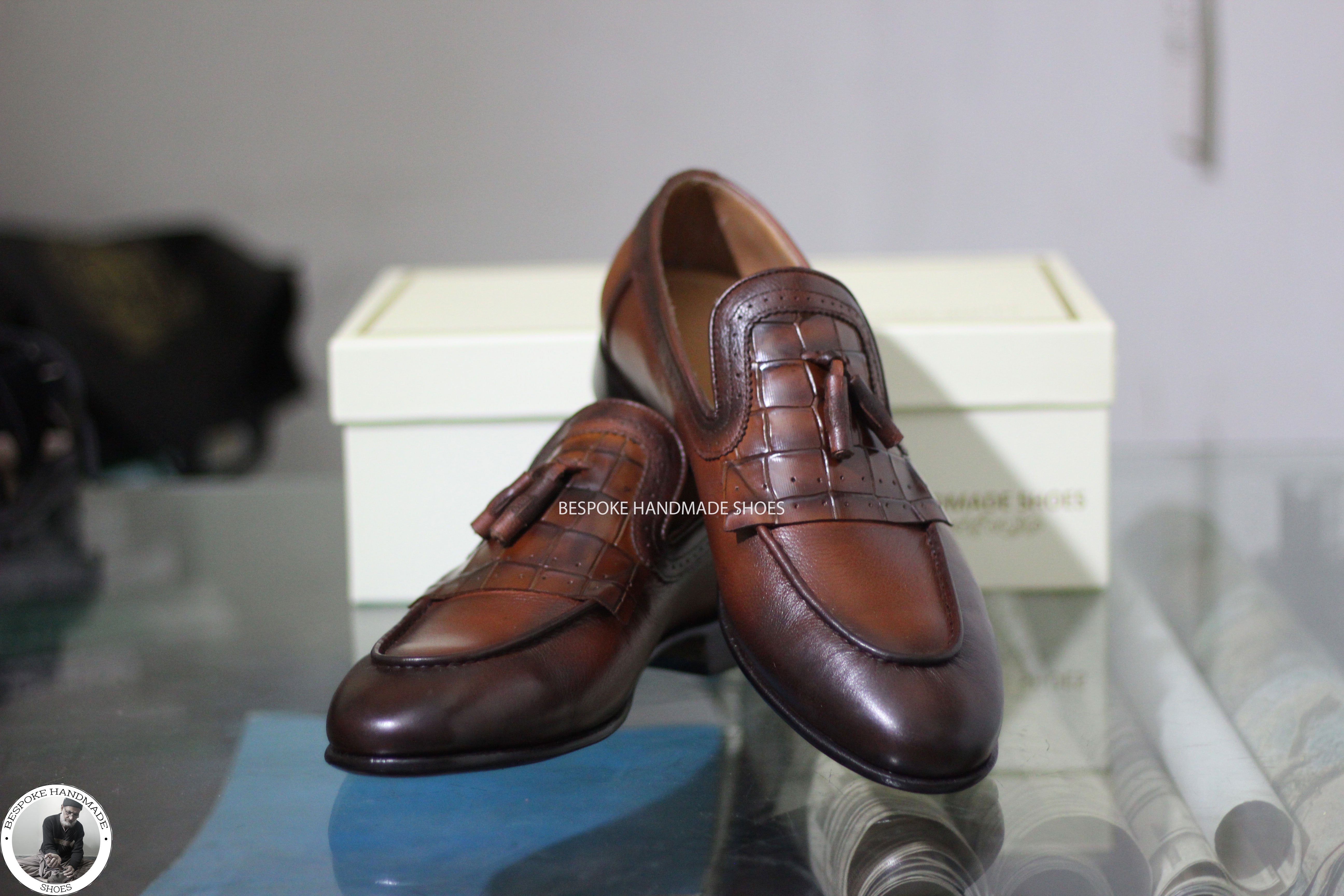 New Handmade Men’s,  Brown Color Leather Tassels Slip on Loafer Fashion Shoes For Men's