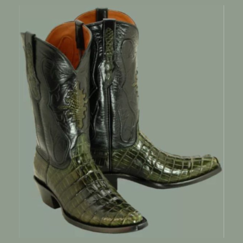 Men Cowboy Moscow Rust Western Performance Mustard Green Boots Square Toe Boot 12.5