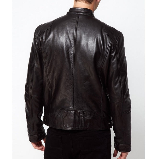 Christmas Collection Soft Lambskin Leather Men's Bomber Biker Jackets