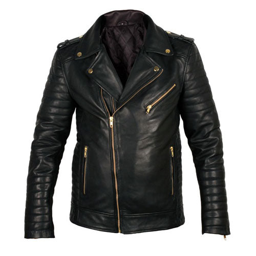 Tailor Made Black Biker Leather Jacket For Men's, Men Fashion Leather Jackets
