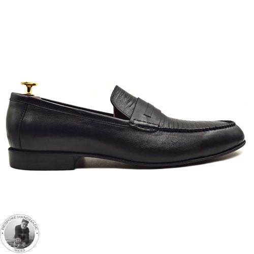 New Men's Handmade Black Color Slip on Loafer Moccasian Dress / Formal Shoes